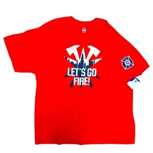 Chicago Fire FC MLS Original Logo Red T-Shirt "Let's Go Fire"